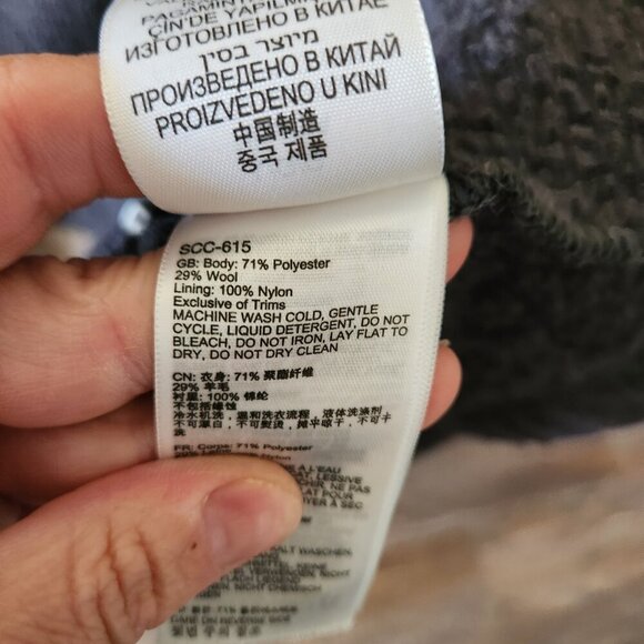 Marmot Gilcrest Dark Steel Gray/Cavern Zip Front Knit  Wool Blend Jacket Mens L - Picture 10 of 10